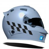 Siyah Karbon Fiber Dokulu Damalı Kask Motosiklet Sticker Takımı Çınar Extreme thumbnail 1