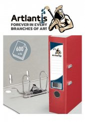 Büro Klasörü Kırmızı Geniş 1 Adet Plastik Geniş Kırmızı Klasör Halkalı Paslanmaz Çelik Klipsli 1 Adet - 2