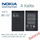 Nokia BL-5J Batarya 5800 5228 5230 5235 C3-00 X6 Lumia 520 Asha 2 Uyumlu Yedek Batarya - 1