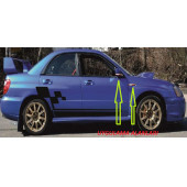 Subaru impreza Yan Aynalar Ve Çamurluk Yanı Damla Desen Bıçak Logo Arma Seti - 5