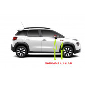 Citroen C3 C4 Picasso Yan Aynalar Ve Çamurluk Yanı Damla Desen Bıçak Logo Arma Seti - 5