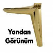 Lüks Mobilya Kanepe Sehpa TV Ünitesi Koltuk Ayağı 14 cm Gold Altın Baza Ayak - 6