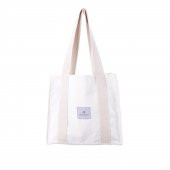 Doğal Beyaz Kumaş Bez Kol & Omuz Çantası Tote Bag Kanvas İş Spor Günlük Kot Jean Model Yazlık 32x28 thumbnail 1