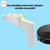 Logan Lüks Mobilya Kanepe Sehpa Tv Ünitesi Koltuk Ayağı 16 Cm Beyaz Gold Baza Ayakları - 2