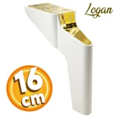 Logan Lüks Mobilya Kanepe Sehpa Tv Ünitesi Koltuk Ayağı 16 Cm Beyaz Gold Baza Ayakları - 1