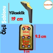 Logan Lüks Mobilya Kanepe Tv Ünitesi Konsol Koltuk Ayağı 19 Cm Siyah Gold Ayakları thumbnail 4