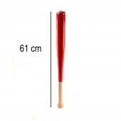 Beyzbol Sopası 61 CM Dişbudak Ağacından Kırılmaz Kırmızı - 1