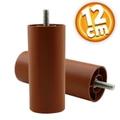 Mobilya Kanepe Koltuk Baza Yükseltme Yükseltici M8 Civatalı Incediş Destek Ayağı Ayakları Kahve 12cm - 1