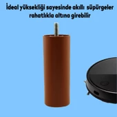 Mobilya Kanepe Koltuk Baza Yükseltme Yükseltici M8 Civatalı Incediş Destek Ayağı Ayakları Kahve 12cm - 6
