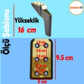 Logan Lüks Mobilya Kanepe Sehpa Tv Ünitesi Koltuk Ayağı 16 Cm Siyah Gold Baza Ayakları - 4