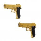 Boncuk Tabanca Gold Glock Colt Eagle 2 Adet 600 Boncuk Mermi - 1