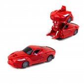 Transformers Robota Dönüşen Araba Kırmızı Işıklı Sesli 15 Cm - 1