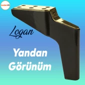 Logan Lüks Mobilya Kanepe Sehpa Tv Ünitesi Koltuk Ayağı 16 Cm Siyah Gold Baza Ayakları - 6