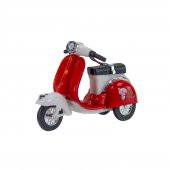 Oyuncak Scooter Motosiklet Metal Çek Bırak Kırmızı 12 Cm - 1