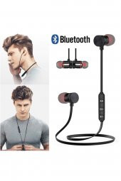 Boyundan Askılı Bluetooth Kulak Içi Kulaklık Mıknatıslı Telefon Antrenman Müzik Koşu Spor Kulaklığı - 3