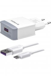Hızlı Sarj Cihazı Seti Type-c Hızlı Ev Şarj Aleti 3.0a (Q32 BEYAZ) - 1