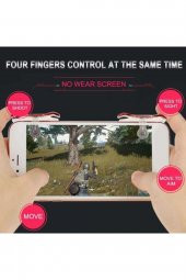 Pubg Mobile E9 Oyun Aparatı Tetikli Ateş Etme Tuşlu L1 R1 Clipsli Şeffaf Oyun Konsolu - 4