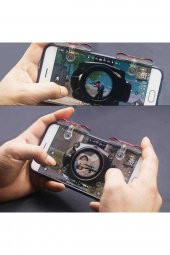 Pubg Mobile E9 Oyun Aparatı Tetikli Ateş Etme Tuşlu L1 R1 Clipsli Şeffaf Oyun Konsolu - 2