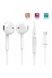 Tc-01 Typ-c To Stereo Earphone Kablolu Kulaklık Beyaz - 2