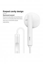 Tc-01 Typ-c To Stereo Earphone Kablolu Kulaklık Beyaz - 3