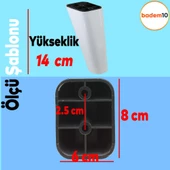 Linden Lüks Mobilya Kanepe Sehpa Tv Ünitesi Berjer Koltuk Ayağı 14 Cm Beyaz Oval Baza Ayakları thumbnail 4