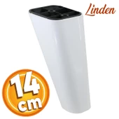 Linden Lüks Mobilya Kanepe Sehpa Tv Ünitesi Berjer Koltuk Ayağı 14 Cm Beyaz Oval Baza Ayakları thumbnail 1