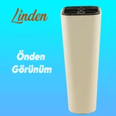 Linden Lüks Mobilya Kanepe Sehpa Tv Ünitesi Koltuk Ayağı 14 Cm Krem Oval Baza Ayakları - 6