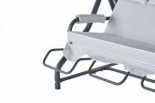 Salvia 3 Kişilik Bahçe Balkon Teras Salıncağı - Gri Çizgili - 4