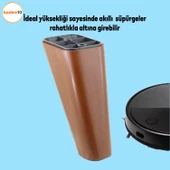 Linden Lüks Mobilya Kanepe Tv Ünitesi Koltuk Ayağı 14 Cm Kahverengi Ahşap Desenli Baza Ayakları - 2