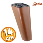 Linden Lüks Mobilya Kanepe Tv Ünitesi Koltuk Ayağı 14 Cm Kahverengi Ahşap Desenli Baza Ayakları - 1