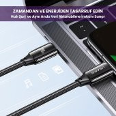 Usams US-SJ581 PD3.1 Type-C To Type-C Çinko Alaşım 240W Hızlı Şarj ve Data Kablosu 2m - 5