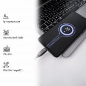 Usams US-SJ581 PD3.1 Type-C To Type-C Çinko Alaşım 240W Hızlı Şarj ve Data Kablosu 2m - 8