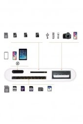 Apple Lightning To Usb Lightning Micro Sd Tf Kart Okuyucu Çevirici Dönüştürücü Adaptör thumbnail 3
