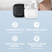 Baseus IP64 Su ve Toz Geçirmez BT5.0V Dokunmatik Mikrofonlu Bluetooth Kulaklık, 330Mah Şarj Kutulu - 2