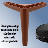 Lüks Mobilya Kanepe Sehpa TV Ünitesi Koltuk Ayağı 17 cm Ahşap Desenli Kahve Baza Ayak thumbnail 3