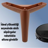 Lüks Mobilya Kanepe Sehpa TV Ünitesi Koltuk Ayağı 14 cm Ahşap Desenli Kahve Baza Ayak - 2