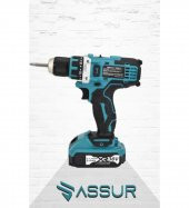 Assur Plus Çelik Mandren 36v 5 Ah Li-on Şarjlı Çift Akülü Matkap R-Hybrid 30 Parça Uç Usta Setli New - 4
