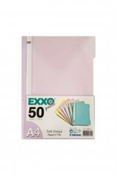 Exxo Pastel Telli Dosya 50li Paket Lavanta - 1