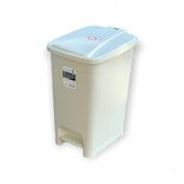 Slim Pedallı Iç Kovalı Çöp Kovası 25 Litre Krem Kapaklı - 1