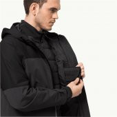 Jack Wolfskin 1115291-6000 Glaabach 3in1 Jkt M Erkek Mont - 7