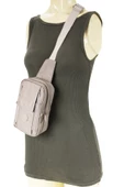 M 229 Mega Bag Krinkıl Kumaş Unisex Küçük Omuz, Göğüs Askılı Çanta, Telefonluk - 6