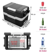 ICECO YCD45S 12/24Volt 43 Litre Outdoor Kompresörlü Oto Buzdolabı - 2