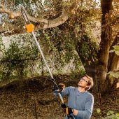 WORX WA0222 WG186E.1 ile Uyumlu 25CM Teleskobik Uzatmalı Zincirli Dal Budama Başlığı - 4