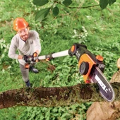 WORX WG349E 20Volt 2.0Ah Li-ion Tek Akülü 20CM Profesyonel Teleskobik Saplı Açı Ayarlı Zincirli Dal Budama - 9