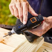 WORX WX177.9 20Volt Döner Kafa ve Çift Mandrenli Profesyonel Kömürsüz Şarjlı Matkap + 6 Parça Uç (Akü Dahil Değildir) - 8