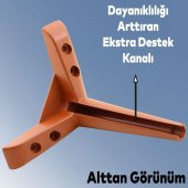 Lüks Mobilya Kanepe Sehpa TV Ünitesi Koltuk Ayağı 17 cm Kahverengi Baza Ayak - 2