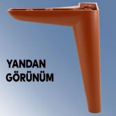 Lüks Mobilya Kanepe Sehpa TV Ünitesi Koltuk Ayağı 17 cm Kahverengi Baza Ayak - 6