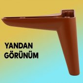 Lüks Mobilya Kanepe Sehpa TV Ünitesi Koltuk Ayağı 14 cm Kahverengi Baza Ayak thumbnail 6