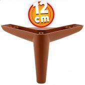 Lüks Mobilya Kanepe Sehpa TV Ünitesi Koltuk Ayağı 12 cm Kahverengi Baza Ayak thumbnail 1