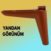 Lüks Mobilya Kanepe Sehpa TV Ünitesi Koltuk Ayağı 12 cm Kahverengi Baza Ayak thumbnail 6